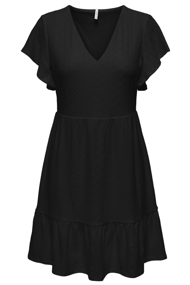 ONLSANDRA S/S V-NECK DRESS JRS 15289687 Black